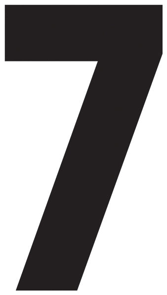 Solid Style Numbers (Pack of 5)