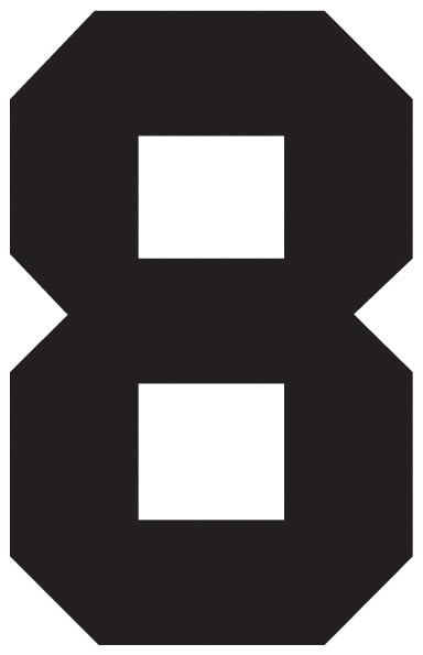Solid Style Numbers (Pack of 5)