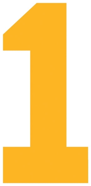 Solid Style Numbers (Pack of 5)