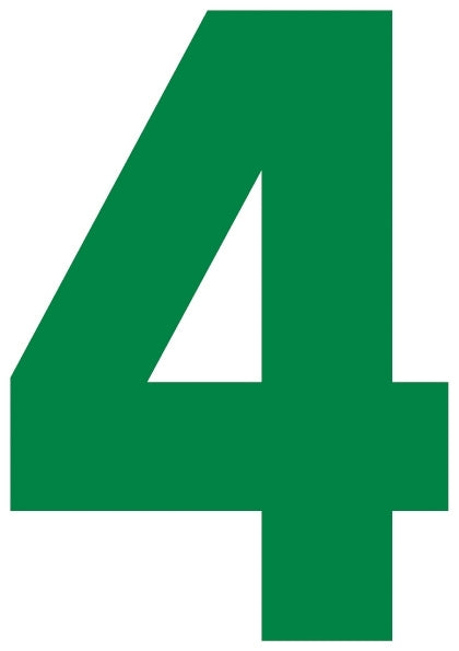 Solid Style Numbers (Pack of 5)