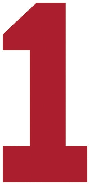 Solid Style Numbers (Pack of 5)