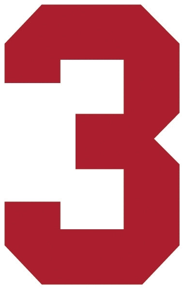Solid Style Numbers (Pack of 5)