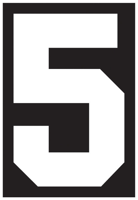 Solid Style Numbers (Pack of 5)