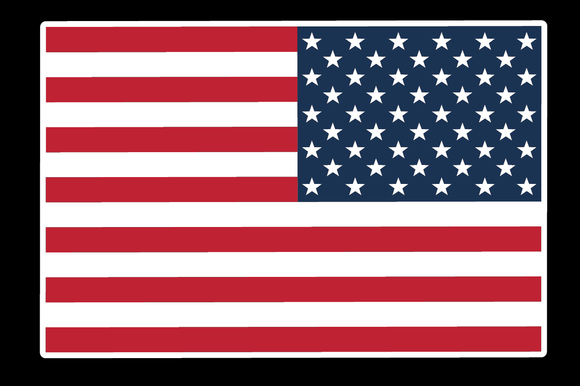 (WIP) American Flag 3" Stock Heat Transfer