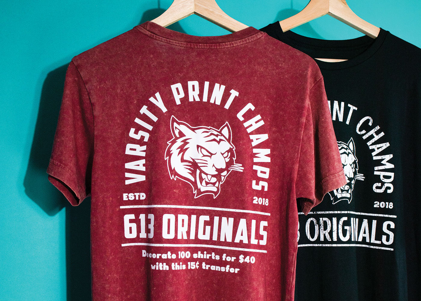 Original 3 Color Screen Printed Heat Transfers