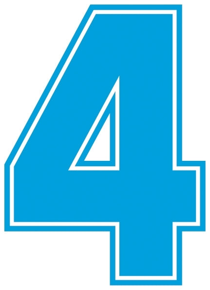 Outline Style Numbers (Pack of 5)