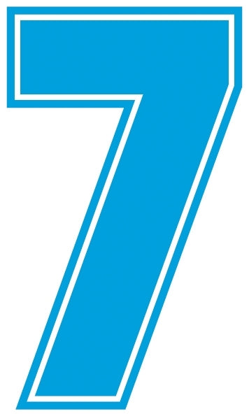 Outline Style Numbers (Pack of 5)