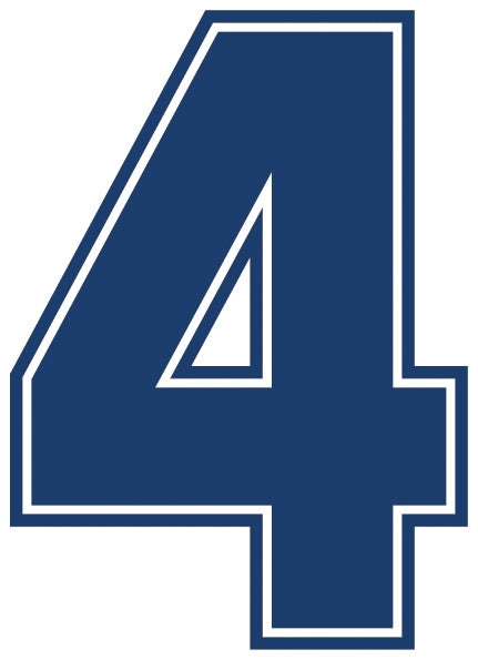 Outline Style Numbers (Pack of 5)