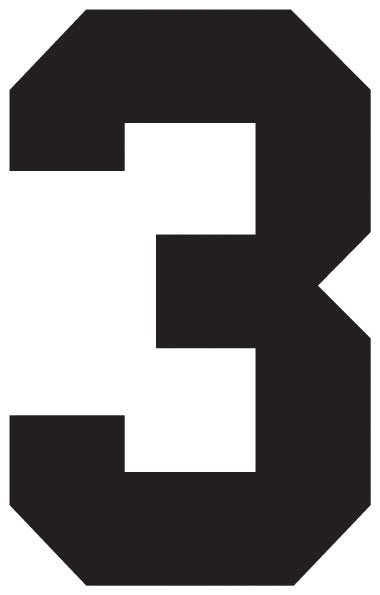 Solid Style Numbers (Pack of 5)
