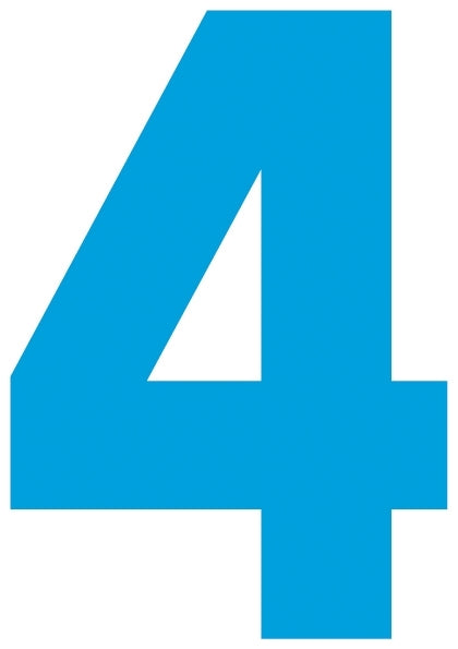 Solid Style Numbers (Pack of 5)