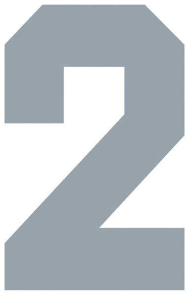 Solid Style Numbers (Pack of 5)