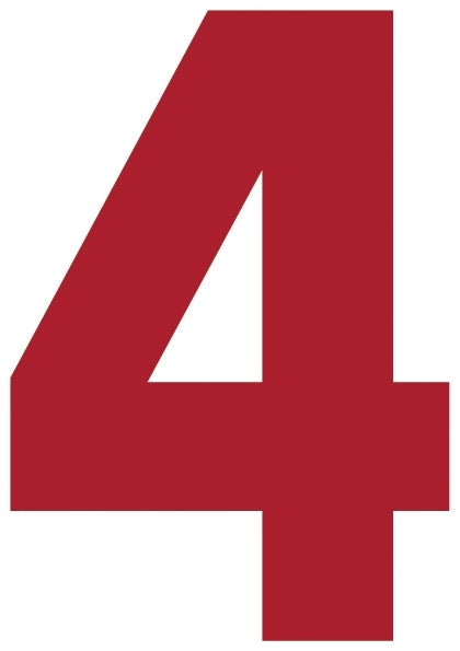 Solid Style Numbers (Pack of 5)