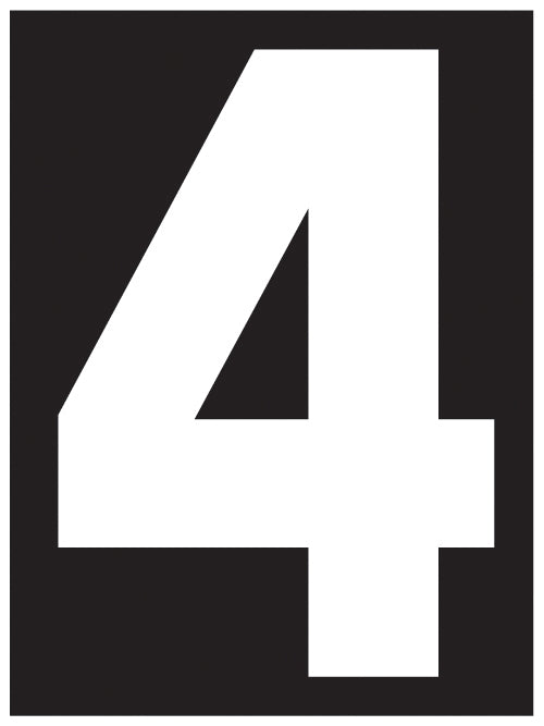 Solid Style Numbers (Pack of 5)